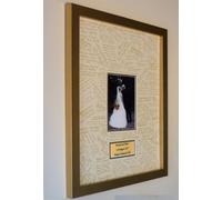 Wedding Guest Book Frames Personalised LARGE - Contemporary alternative to the traditional guest book (Gold-Cream-Portrait)