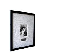 Wedding Guest Book Frames Personalised LARGE - Contemporary alternative to the traditional guest book (Black-Ivory-Portrait)