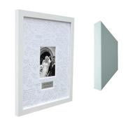 Wedding Guest Book Frames Personalised LARGE - Contemporary alternative to the traditional guest book (White-Ivory-Portrait)