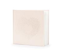 Wedding Guest Book Light Pink Paper Bound With Ornament 20.5 X 20.5Cm 22 Pages