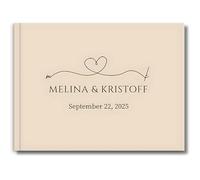 Wedding Guest Book Personalised - Polaroid Photo Guestbook with Blank Pages, Custom Sign In Book for Reception, Hardcover Wedding Memory Keepsake