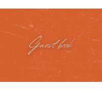 Wedding Guest book: Personalized wedding guestbook alternative for burnt orange wedding theme for Sign In Book for Wedding Reception