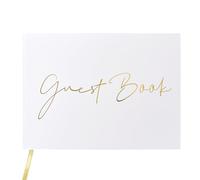 Wedding Guest Book - Vintage Style with Golden Title, Premium Thick Paper for Weddings, Anniversaries, Birthdays & Baptisms - for Polaroid Photos & Memories