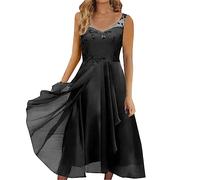Wedding Guest Dresses For Women Uk, Dresses For Women Uk Clearance Sexy Solid Half Sleeve Round Neck Lace Chiffon Mesh Waist Party Dresses Occasions Dresses Fancy Dress Party Dresses Jumper Dress Knit
