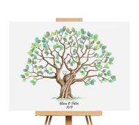 Wedding Guestbook Alternative Tree - Graduation Guestbook Fingerprint Tree Canvas,Waterproof Creative Login Book Wall Decor for Graduation, , Party, Birthday