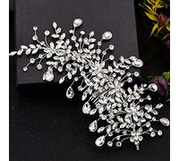 Wedding Hair Accessories Bridal Headdress Wedding Headdress Hair Comb Rhinestone Floral Hairpin (Right)