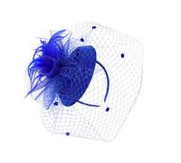 Wedding Hair Accessory Net Yarn Hair Band for Women | Gauze and Plume Details, Face-framing Veil Effect, Photo Prop for Race Day Events and Stage Performance