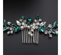 Wedding Hair Comb Floral Bridal Headpiece Vintage Rhinestones Bride Hair Accessories Handmade Headdress Silve EN8