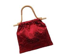 Wedding Handbag with Embroidery, New Chinese Cloth Fabric Bride Purse for Organizing Essentials Qipao Styles Purse