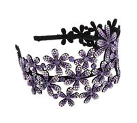Wedding Headband Women Head Band Bridal Hair Band Leaves Headpiece Metal Headband Crystal (den 1 Count (Pack of 1))