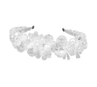 Wedding headbands,crown headdress,1 PC Beaded Headband Blue Braiding Hair Wedding Headpiece for Bride Unique Hair Decoration Bride Headband Rhinestone(White)