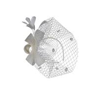 Wedding headbands,crown headdress,1pc Mesh Head Flower Hair Supply Wedding Headwear Party Hair Clip Women Headdress Woman Headwear Feather Hair Band(Black,1 count (Pack of 1))