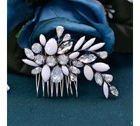 Wedding headdress women's hair comb opal rhinestone bridal headdress bridesmaid headdress (HP318)