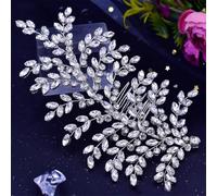 Wedding Headpiece Women Tiara Bridal Hair Piece Wedding Accessories Rhinestone Headband Hp432-S Left