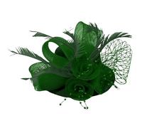 Wedding Headwear Ladies Women Fascinator Hats Tea Party Hat Vintage Pillbox Hat Headband For Cocktail (Dark Green, One Size)