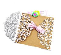 Wedding Invitation Card Border Cutting Dies, Invitation Lace Flower Border Die Cuts Metal Embossing Stencils Template Mould for Card Scrapbooking and DIY Craft Album Paper Card Decor