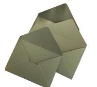 Wedding Invitation Cards, Green Wedding Invitation Envelopes Personalised 138x195mm 250gsm 50 Pcs with Gold Stickers