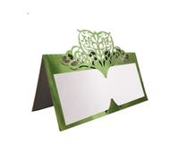 Wedding Invitation Cards, Personalised Cut Heart Shape Wedding Table Cards Multicolor 9x9 cm 10/50/100 pcs(Bright green,50pcs)