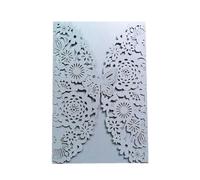 Wedding Invitation Cards, Wedding Invitations Personalised 10pcs Multicolor Glitter Butterfly 17.7x11.7cm Envelopes(Silver Grey,with White Inner)
