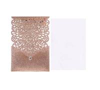 Wedding Invitations 10Pcs Glitter Paper Wedding Invitations Card Lace Diamond Pocket Greeting Birthday Mariage Favor Decoration For parties(Apple cover insert)