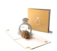 Wedding Invitations 10pcs Valentine's Day Diamond Ring Anniversary Greeting Card 3D Pop-Up Wedding Invitations Party Decoration Gifts Postcard For parties