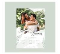 Wedding Invitations 20/100pcs Wedding Invitation Card Custom Invitations Photo Floral Save The Date Universal(Style 5,100pcs 5x7inch)