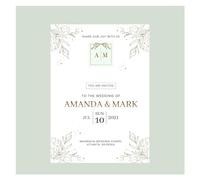 Wedding Invitations 20/100pcs Wedding Invitation Card Custom Invitations Photo Floral Save The Date for DIY(Style 6,20pcs 5x7inch)