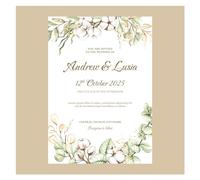 Wedding Invitations 20/100pcs Wedding Invitation Card Custom Invitations Photo Floral Save The Date Universal(Style 8,20pcs 5x7inch)
