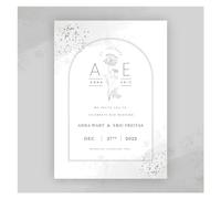 Wedding Invitations 20/100pcs Wedding Invitation Card Custom Invitations Photo Floral Save The Date for DIY(Style 4,100pcs 5x7inch)