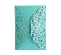 Wedding Invitations 25/50Pcs Laser Cut Wedding Invitations Card Lace Flower Business Greeting Cards Birthday Bridal Shower Party Decoration(Blue,50pcs)