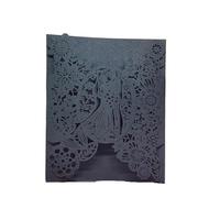 Wedding Invitations 25pcs Bride & Groom Wedding Invitations Card Flowers Invitation Pocket Envelopes Cards Mariage Anniversary Party Supplies Favors(Black Cover,11.5x17.5cm)