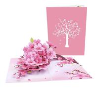 Wedding Invitations 2pcs Flower Birthday Card Floral Thank you Card Wedding Invitations Cherry Blossom Gifts For Mothers Day Anniversary Greeting Cards(Sakura Tree)
