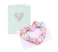 Wedding Invitations 2pcs Flower Birthday Card Floral Thank you Card Wedding Invitations Cherry Blossom Gifts For Mothers Day Anniversary Greeting Cards(Pink Rose Love)