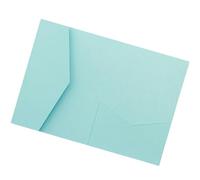 Wedding Invitations 50 Rose Laser Cut Tri-fold Wedding Invitation Cards Kit Pocket Invite Envelope(Matte light blue,Custom set)
