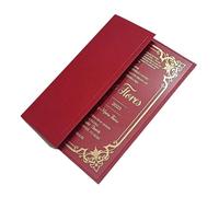 Wedding Invitations 50pc Emerald Paper Wedding Party Invitation Card Cover No Inner Sheet No Envelope No Wax Seal No Ribbon No Flower(Red)