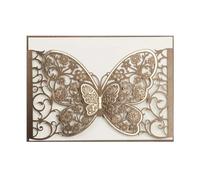 Wedding Invitations 50pcs Butterfly Laser Cut Wedding Invitation Card Covers Business Greeting Engagement Decoration Party Supplies For parties(Coffee)
