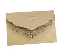 Wedding Invitations 50pcs Laser Cut Wedding Invitation Card Business Greeting Cards With Diamond Decoration Party Supplies for Party(Green)