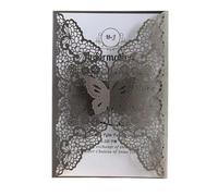 Wedding Invitations Birthday Greeting Cards Wedding Decor Party Supplies Wedding Acceptance Card Invitation Cards(50 Gray Covers)