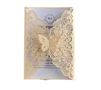 Wedding Invitations Birthday Greeting Cards Wedding Decor Party Supplies Wedding Acceptance Card Invitation Cards(50 Yellow Covers)