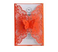 Wedding Invitations Birthday Greeting Cards Wedding Decor Party Supplies Wedding Acceptance Card Invitation Cards(50 Orange Covers)