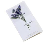 Wedding Invitations Card 10 Pieces/pack Creative Handmade Dried Flower Greeting Cards, Student Folding, Blessings Handwritten Card Set(Color 05)