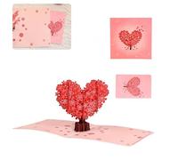 Wedding Invitations Card 2pcs 3D Love Cherry Tree Greeting Invitation Cards Laser Cut Miniatures Postcard To Lover Girlfriend Gifts Wedding Party Decor
