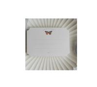 Wedding Invitations Greeting Card Light Luxury Embossed Three-dimensional Gold-stamped Butterfly Pattern Message Wedding Invitation(White)