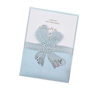 Wedding Invitations Invitation With Lace Bow, Laser Cutting, Card For Wedding, Engagement, Birthday, Baptism, Elegant(Blue,30 PCS)