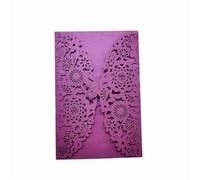 Wedding Invitations Personalised, Wedding Invitations 10pcs Multicolor Glitter Butterfly 17.7x11.7cm Envelopes for Events(Purple,with White Inner)
