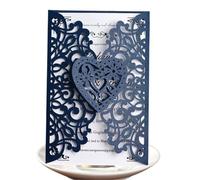 Wedding Invitations Wedding Invitation Card Shell Laser Cut Hollow Valentine's Day Greeting Card Holiday Party Wedding Supplies Decoration Wedding Invitations Card(Color:Blue,Size:50PCS)