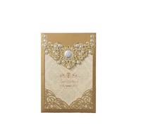 Wedding Invitations Wedding Invitation Elegant Greeting Card Envelope Party Gift Decoration(Gold)