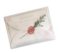 Wedding Invitations with Envelopes 10pcs Transparent Envelope Vintage Letter Envelopes Translucent Paper Blank for Wedding Invitation(19X14CM)