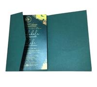 Wedding Invitations With Envelopes 50 Rose Laser Cut Tri-fold Wedding Invitation Cards Kit Pocket Invite Envelope(Matte Emerald Green,Laser cover only)
