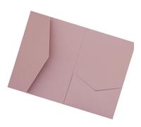 Wedding Invitations with Envelopes 50 Rose Laser Cut Tri-fold Wedding Invitation Cards Kit Pocket Invite Envelope(Dusty Rose,Cover and Envelope)
